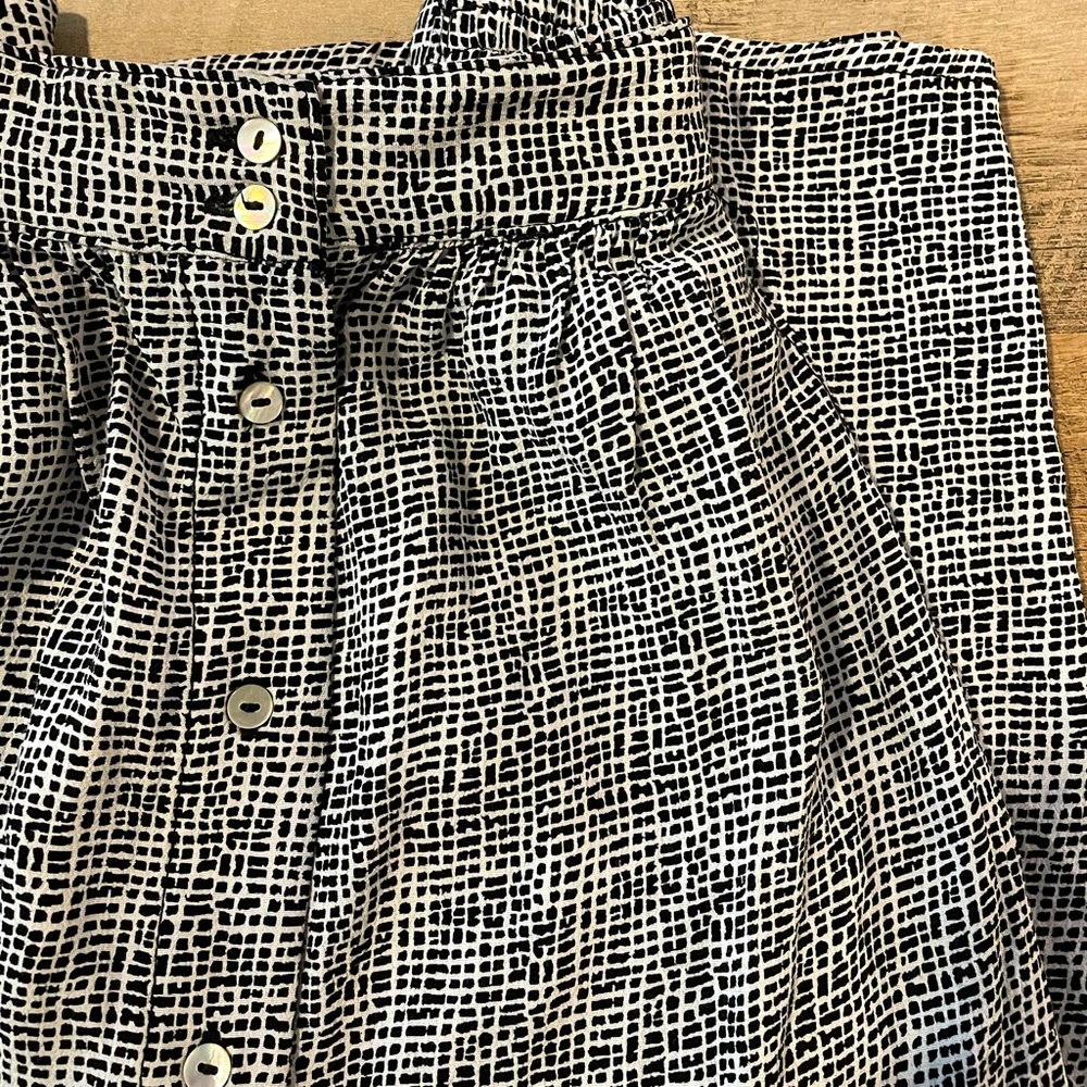 Black & White A-line Skirt - Size Small